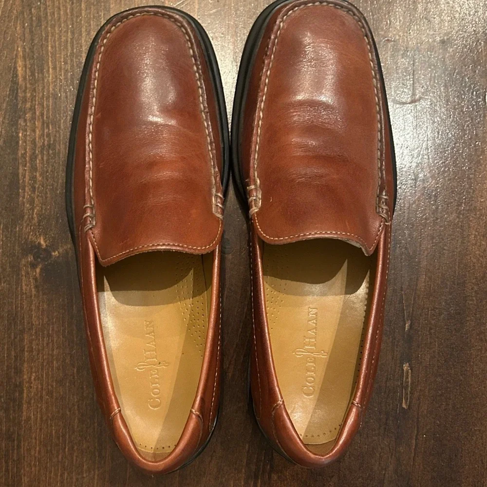 Cole Haan Santa Barbara Loafers 10 Brown Leather Slip On Preppy Business Casual